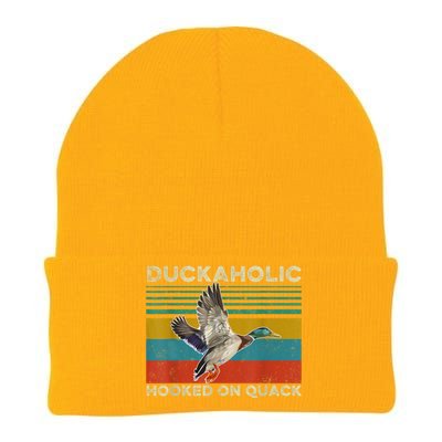 Duckaholic Hooked On Quack Funny Duck Hunting Hunter Gift Knit Cap Winter Beanie