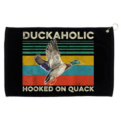 Duckaholic Hooked On Quack Funny Duck Hunting Hunter Gift Grommeted Golf Towel