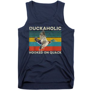 Duckaholic Hooked On Quack Funny Duck Hunting Hunter Gift Tank Top