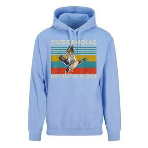 Duckaholic Hooked On Quack Funny Duck Hunting Hunter Gift Unisex Surf Hoodie