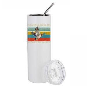 Duckaholic Hooked On Quack Funny Duck Hunting Hunter Gift Stainless Steel Tumbler