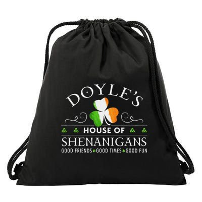 Doyle House Of Shenanigans Irish Family Name Drawstring Bag