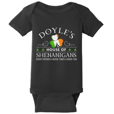 Doyle House Of Shenanigans Irish Family Name Baby Bodysuit