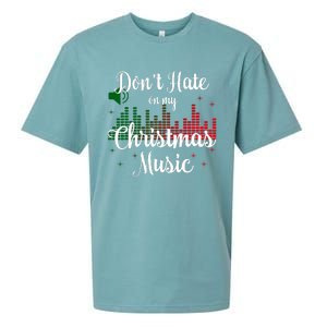 DonT Hate On My Christmas Music Graphic Sound Bar Sueded Cloud Jersey T-Shirt