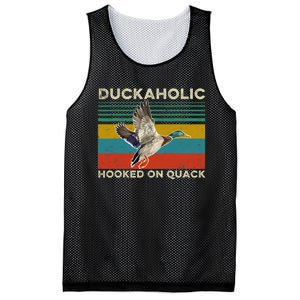 Duckaholic Hooked On Quack Funny Duck Hunting Hunter Gift Mesh Reversible Basketball Jersey Tank