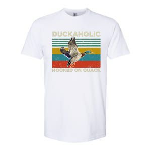 Duckaholic Hooked On Quack Funny Duck Hunting Hunter Gift Softstyle CVC T-Shirt