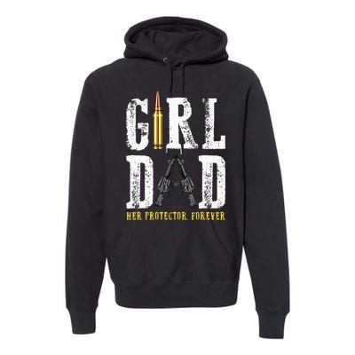 Dad Her Protector Forever Funny Father Day Premium Hoodie