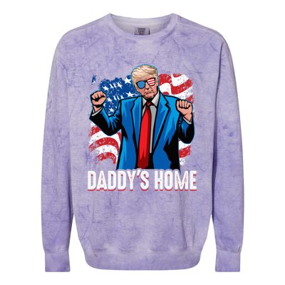 DaddyS Home President Trump Inauguration Day 2025 Colorblast Crewneck Sweatshirt