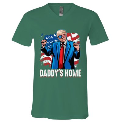 DaddyS Home President Trump Inauguration Day 2025 V-Neck T-Shirt