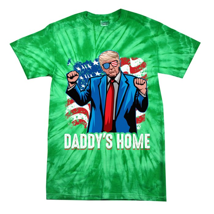 DaddyS Home President Trump Inauguration Day 2025 Tie-Dye T-Shirt