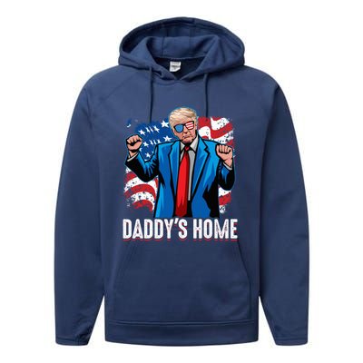 DaddyS Home President Trump Inauguration Day 2025 Performance Fleece Hoodie