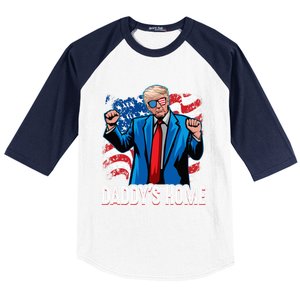 DaddyS Home President Trump Inauguration Day 2025 Baseball Sleeve Shirt