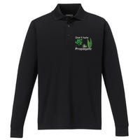 Dont Hate Propagate Monstera Sansevieria Dracaena Houseplant Performance Long Sleeve Polo