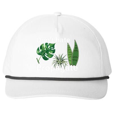 Dont Hate Propagate Monstera Sansevieria Dracaena Houseplant Snapback Five-Panel Rope Hat