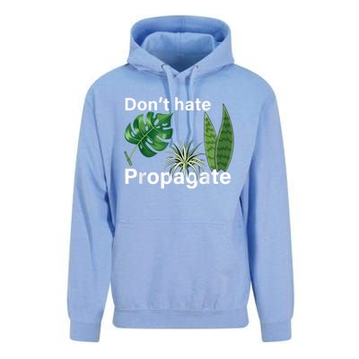 Dont Hate Propagate Monstera Sansevieria Dracaena Houseplant Unisex Surf Hoodie