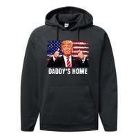 DaddyS Home President Trump 2024 Trump Won President 47 Performance Fleece Hoodie