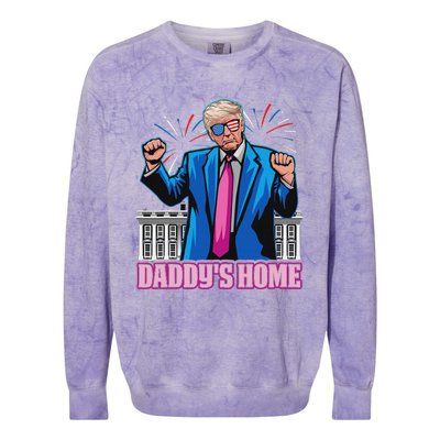 DaddyS Home President Trump Inauguration Day 2025 Colorblast Crewneck Sweatshirt