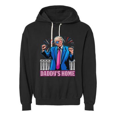 DaddyS Home President Trump Inauguration Day 2025 Garment-Dyed Fleece Hoodie