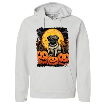 Dog Halloween Pug Performance Fleece Hoodie