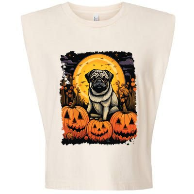 Dog Halloween Pug Garment-Dyed Women's Muscle Tee