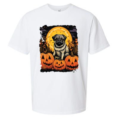 Dog Halloween Pug Sueded Cloud Jersey T-Shirt