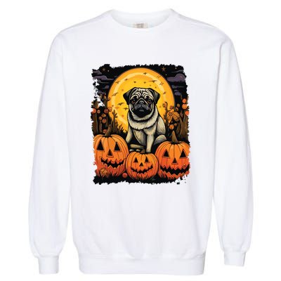 Dog Halloween Pug Garment-Dyed Sweatshirt