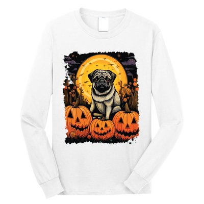 Dog Halloween Pug Long Sleeve Shirt