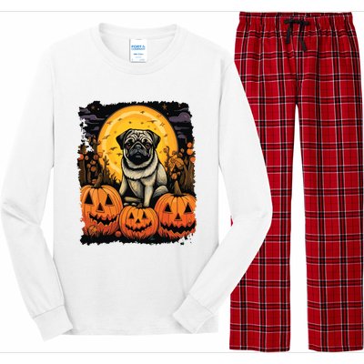 Dog Halloween Pug Long Sleeve Pajama Set