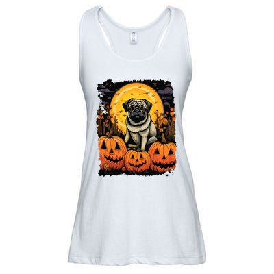 Dog Halloween Pug Ladies Essential Flowy Tank