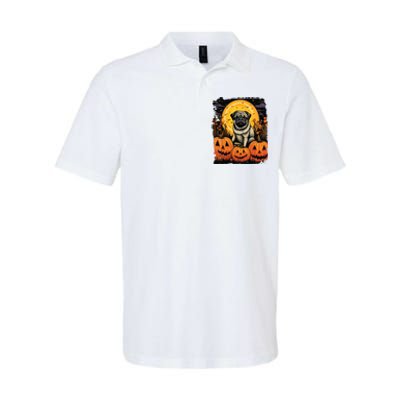 Dog Halloween Pug Softstyle Adult Sport Polo