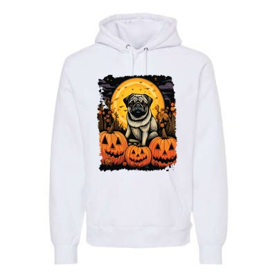 Dog Halloween Pug Premium Hoodie