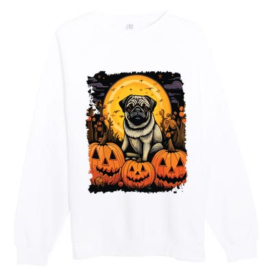 Dog Halloween Pug Premium Crewneck Sweatshirt