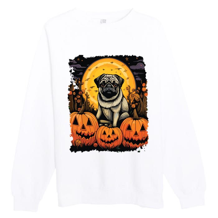 Dog Halloween Pug Premium Crewneck Sweatshirt