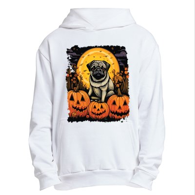 Dog Halloween Pug Urban Pullover Hoodie