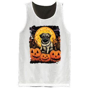 Dog Halloween Pug Mesh Reversible Basketball Jersey Tank