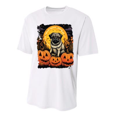 Dog Halloween Pug Performance Sprint T-Shirt