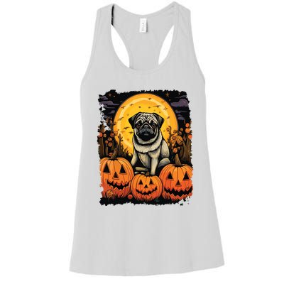 Dog Halloween Pug Women's Racerback Tank