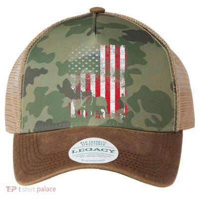Draft Horse Patriotic American Flag Vintage Farmer Legacy Tie Dye Trucker Hat