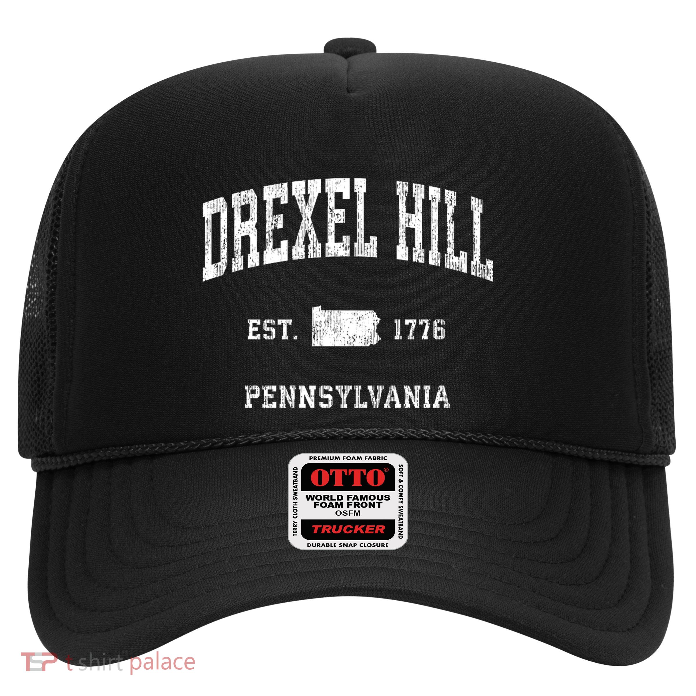 Drexel Hill Pennsylvania Pa Vintage Athletic Sports Trucker Hat
