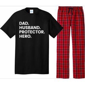 Dad Husband Protector Hero Gift Fathers Day Gift Pajama Set