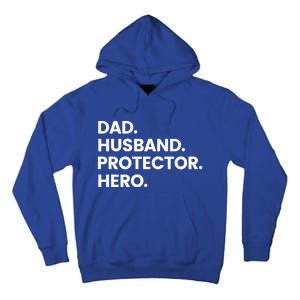 Dad Husband Protector Hero Gift Fathers Day Gift Tall Hoodie