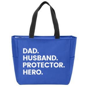 Dad Husband Protector Hero Gift Fathers Day Gift Zip Tote Bag