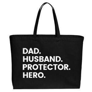 Dad Husband Protector Hero Gift Fathers Day Gift Cotton Canvas Jumbo Tote