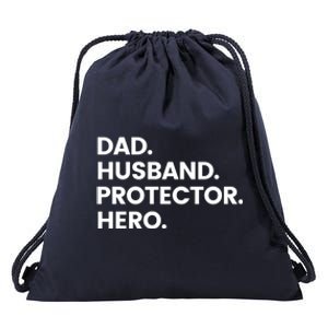 Dad Husband Protector Hero Gift Fathers Day Gift Drawstring Bag