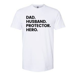 Dad Husband Protector Hero Gift Fathers Day Gift Softstyle CVC T-Shirt