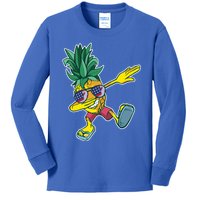 Dabbing Hawaiian Pineapple 4th Of July Sunglasses Gift Kids Long Sleeve Shirt