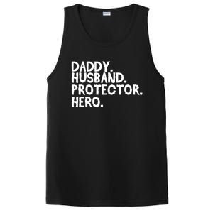 Daddy Husband Protector Hero Cool Gift Funny Fathers Day Funny Gift PosiCharge Competitor Tank