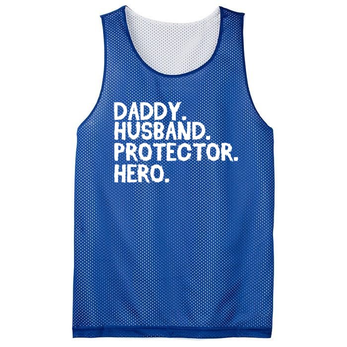 Daddy Husband Protector Hero Cool Gift Funny Fathers Day Funny Gift Mesh Reversible Basketball Jersey Tank