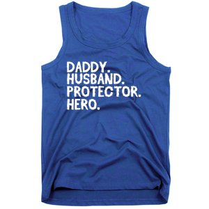 Daddy Husband Protector Hero Cool Gift Funny Fathers Day Funny Gift Tank Top