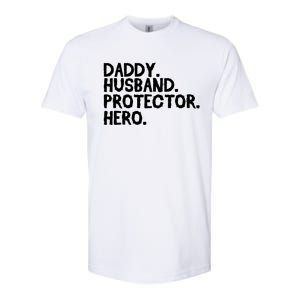 Daddy Husband Protector Hero Cool Gift Funny Fathers Day Funny Gift Softstyle CVC T-Shirt